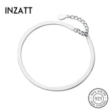 INZATT 925 Silver Minimalist Bracelet Women Fine Jewelry