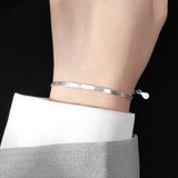 INZATT 925 Silver Minimalist Bracelet Women Fine Jewelry