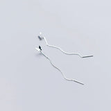 925 Silver Butterfly Tassel Drop Earrings for Women Party