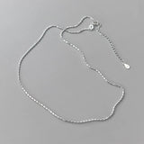 925 Silver Minimalist Choker Necklace Women Punk Fine Jewelry
