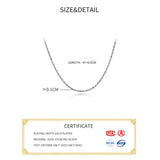 925 Silver Minimalist Choker Necklace Women Punk Fine Jewelry