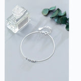 INZATT 925 Silver Geometric Beads Bracelet - Charm Women's Gift
