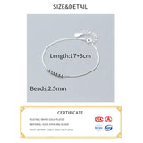 INZATT 925 Silver Geometric Beads Bracelet - Charm Women's Gift