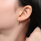 925 Silver Zircon Round Hoop Earrings for Women