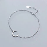 925 Silver Moon Bracelet Fine Jewelry Chain Gift