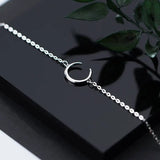 925 Silver Moon Bracelet Fine Jewelry Chain Gift