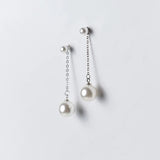 Sterling Silver Pearl Stud Earrings For Women Fine Jewelry