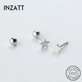925 Silver Star Stud Earrings for Women Party Fine Jewelry