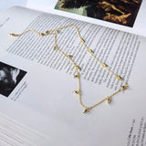 925 Silver Water Drop Necklace Minimalist Style
