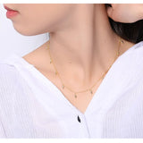 925 Silver Water Drop Necklace Minimalist Style