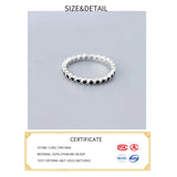 925 Sterling Silver Zircon Round Ring for Women Fine Jewelry