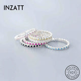 925 Sterling Silver Zircon Round Ring for Women Fine Jewelry