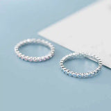 925 Sterling Silver Zircon Round Ring for Women Fine Jewelry