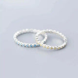 925 Sterling Silver Zircon Round Ring for Women Fine Jewelry