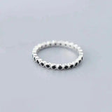 925 Sterling Silver Zircon Round Ring for Women Fine Jewelry