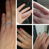 925 Sterling Silver Zircon Round Ring for Women Fine Jewelry