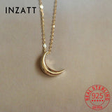 Real 925 Silver Moon 14K Choker Necklace Women Minimalist Jewelry