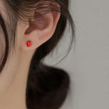 925 Silver Mushroom Piercing Stud Earrings for Women