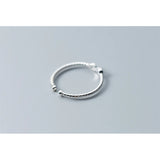 925 Sterling Silver Number Eight Adjustable Ring for Women