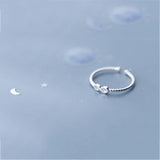 925 Sterling Silver Number Eight Adjustable Ring for Women