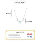 925 Silver Opal Deer Animal Choker Necklace Classic Fine Jewelry