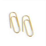 925 Silver Paper Clips Pin Ear Hoop Earrings Fine Jewelry