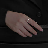 925 Silver Pearl Adjustable Ring Women Party Minimalist Fine Jewelry