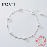 925 Sterling Silver Pearl Bead Bracelet Classic Fine Jewelry