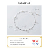925 Sterling Silver Pearl Bead Bracelet Classic Fine Jewelry