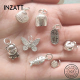 925 Silver Pig Butterfly Star Moon Charms for DIY Punk Accessories
