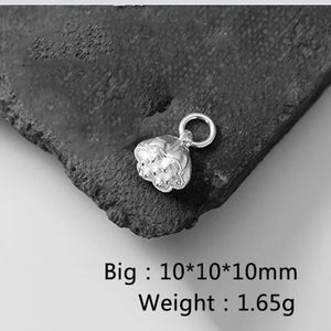 925 Silver Pig Butterfly Star Moon Charms for DIY Punk Accessories