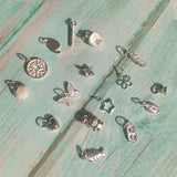 925 Silver Pig Butterfly Star Moon Charms for DIY Punk Accessories