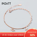 925 Sterling Silver Planet Star Bracelet Women Party Hiphop Jewelry
