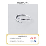 925 Sterling Silver Bamboo Knot Ring For Women Opening Design