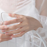 925 Sterling Silver Bamboo Knot Ring For Women Opening Design
