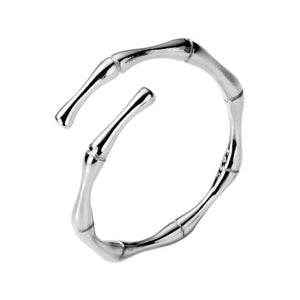 925 Sterling Silver Bamboo Knot Ring For Women Opening Design