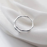925 Sterling Silver Bamboo Knot Ring For Women Opening Design
