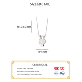 925 Silver Rabbit Choker Necklace for Women