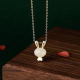 925 Silver Rabbit Choker Necklace for Women