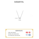 925 Silver Rectangle Zircon Choker Necklace Punk Jewelry for Women