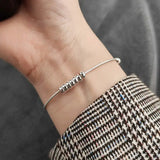 925 Sterling Silver Bead Bracelet for Women Party Fine Jewelry