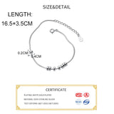 925 Sterling Silver Bead Bracelet for Women Party Fine Jewelry