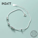 925 Sterling Silver Bead Bracelet for Women Party Fine Jewelry