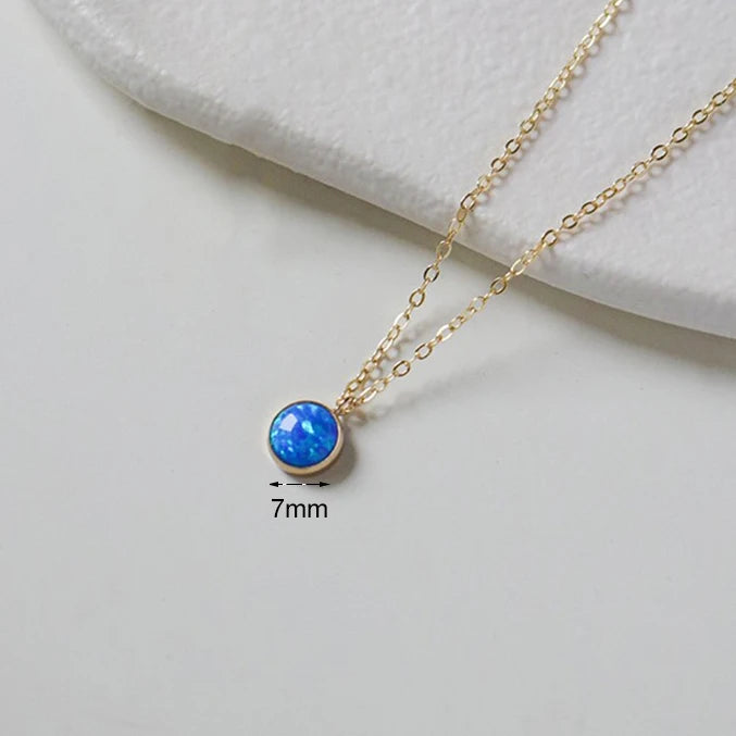 925 Silver Opal Choker Necklace Women Fine Jewelry