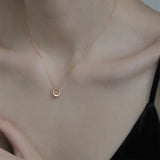925 Silver Round Choker Necklace Women Minimalist Jewelry Punk Accessory