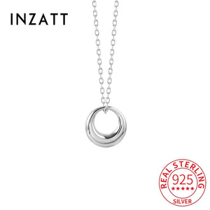 925 Silver Round Choker Necklace Women Minimalist Jewelry Punk Accessory