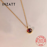 925 Silver Garnet Choker Necklace Minimalist Fine Jewelry