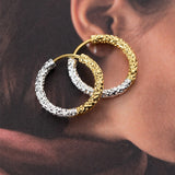 Sterling Silver Round Hoop Earrings Classic Fine Jewelry