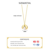 925 Silver Pearl Bead Choker Necklace 18K for Women