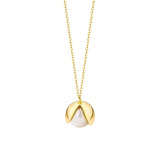 925 Silver Pearl Bead Choker Necklace 18K for Women